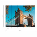 Architektura Londynu Fototapeta w kolorze niebieskiego beżu - włóknina Designwalls 2 - 2,55 x 3,5 m