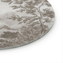Glasschilderijen Landschap met tuinlandschap in beige - Ms Tiff - Rond