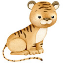 Wallsticker Lille Tiger