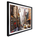 Plakat Czerwony parasol w akwareli New York