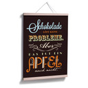 Poster Schokolade löst keine Probleme