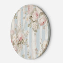 Rundt lærredsbillede shabby chic blomster