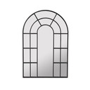 Wandspiegel schwarz Fensteroptik Bogen - New York - 50x75 cm