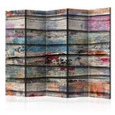 Paravent Séparation de pièce - Bois coloré, 3 pièces