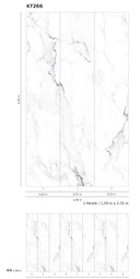 Hvid marmor sten effekt tapet Fototapet, sten effekt 2,70 x 1,59 m