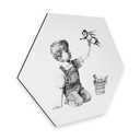 Hexagon - Alu-Dibond Banksy - Girl with the red balloon