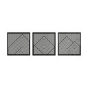 dekoracja ścienna 3D górski krajobraz panele ścienne motyw drewna geometryczny (3-częściowy) - szkło
