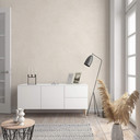 Non-woven tapet med moderne ensfarvet look og tekstur i beige ensfarvet