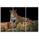 3-delt lærredstryk Leopard Panther Cat Animal