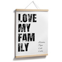Poster personnalisable Love my Family