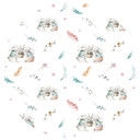 Sticker mural Kvilis - Couple de lapins - Rond