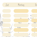 Acrylboard Memoboard Stundenplan Gräser - transparent