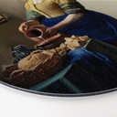 Wandcirkel Alu-Dibond Vermeer - Melkmeisje