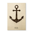 Holzbild Moin mit Anker - Shabby