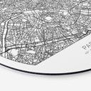 Tableau sur alu-Dibond plan de Paris rond