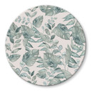 Glasbillede - Jungle Leaves Watercolour Cream - Bloomery Decor - Round