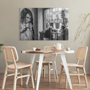 Tableau sur verre Sarmento - Un tête-à-tête au café