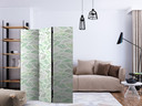 Screen room divider - Grønne bølger, 3-delt