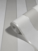 Strækket tapet, non-woven vægbeklædning Novamur Yvi hvid, beige