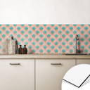 Rivestimento cucina Motivo a rombi in turchese e rosa - Treechild