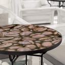 Plateau de table en verre - Arôme de café - Rond