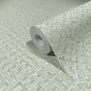 Grafisk tapet, non-woven tapet Flora grøn