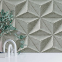 papier peint 3D imitation béton gris - Papier peint intissé à motifs géométriques - aspect industrie