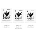 Poster Geometrische Draak Origami - Krygowski
