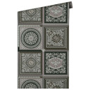 Versace design tapet i sølv og sort non-woven tapet barok look med ranke