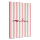 Personligt Canvasbillede med striber i pink