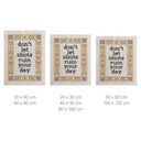 Poster Don't let idiots Spruch mit Stickmuster - Magnusson - 24x30 cm
