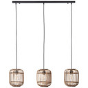 Pendelleuchte Willi, braun, 130 x 105 cm, Bambus Pendellampe, dimmbar