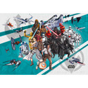 Vlies Fototapete - Star Wars Cartoon Collage Wide - 400 x 280 cm