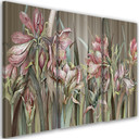 3 stykke lærredsprint, Iris blomster