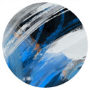 Wandtattoo Blaue Pinselstriche abstrakt - Cheney - Rund