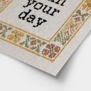 Poster Don't let idiots Spruch mit Stickmuster - Magnusson - 24x30 cm