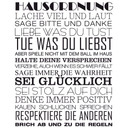 Wandtattoo Hausordnung