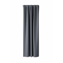Homing Samtvorhang mit verdeckten Schlaufen Velia grau -  2,45 x 1,4 m