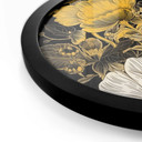 Plakat Blossom splendour in ochre - Flower poster round - Jaszke