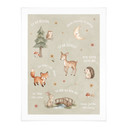 Kinder-Poster - Affirmationen Wald mit Fuchs, Reh und Igel