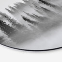 Vægcirkel Xu - Foggy Forest – print på aluminium (Alu-Dibond)
