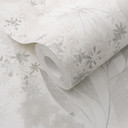 Papel pintado no tejido, papel pintado motivo hoja Secret Garden gris claro