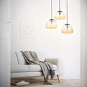 Pendelleuchte Junis, braun, 176 x 40 cm, Metall Pendelleuchte