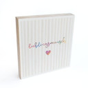 Holzbild zum Hinstellen - Lieblingsmensch mit Herz - 15x15 cm