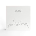 Billede af træ til at sætte op - Skyline London Outline - 15x15 cm