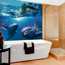 Fototapet Dolphins Underwater - 240x260 cm