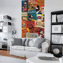 Non-woven tapet - Mickey Billboard - 120 x 200 cm
