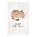 Stoffbild mit Katze - Selbstliebe-Spruch 'Ich darf nein sagen' für Kinder