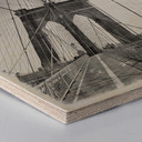 Hexagon Hout berkenfineer - Brooklyn Bridge