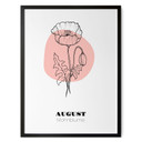 Personalisierbares Poster Monatsblume August